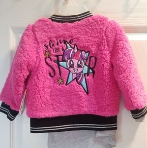 My Little Pony Girls 2 Piece Set- Shirt and Sherpa